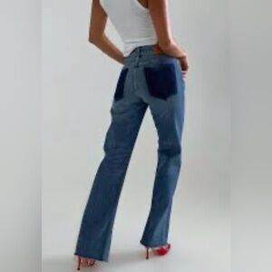 ✨ EB Denim Split Hem Jeans Raw Hem Straight Leg. NWOT